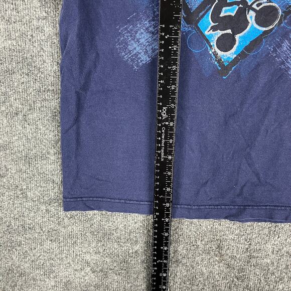 Martial Arts T-Shirt Boys Size 14/16 Navy Blue Karate Graphic Asian Symbol Tee - Picture 3 of 8